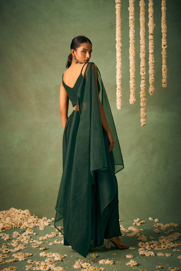 celebrations special  designer palazzo crop top dress